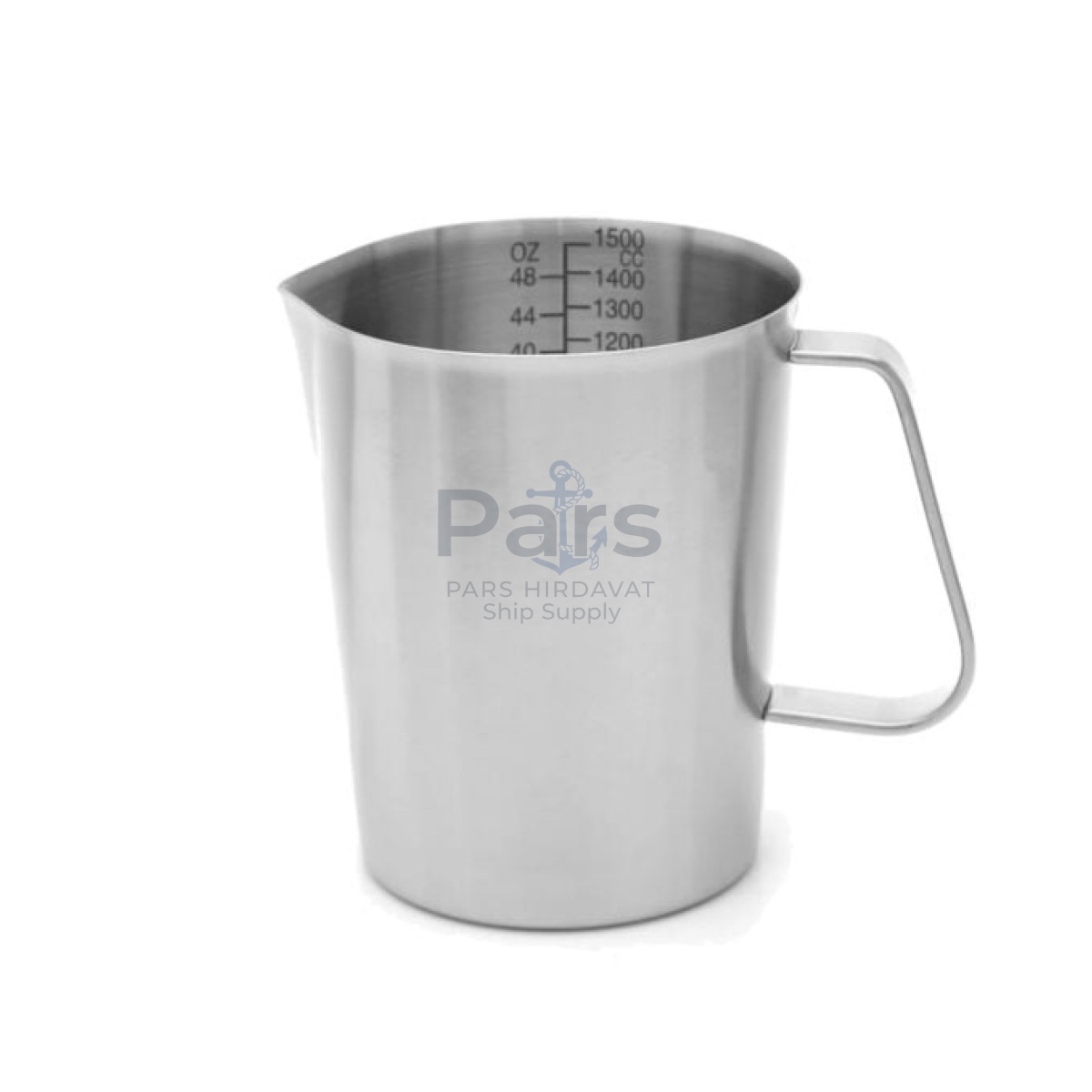 Borox Kulplu Stainless Steel Beher 1500 ml - Ölçekli Beaker