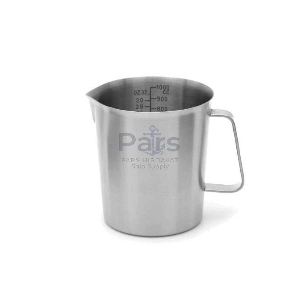 Borox Kulplu Stainless Steel Beher 1000 ml - Ölçekli Beaker