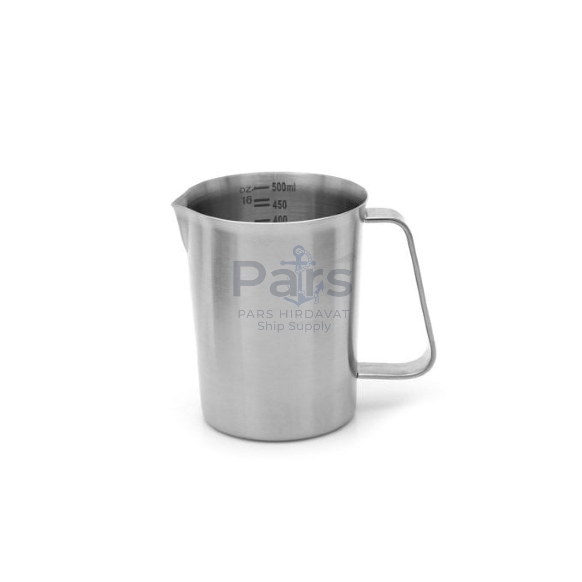 Borox Kulplu Stainless Steel Beher 500 ml - Ölçekli Beaker