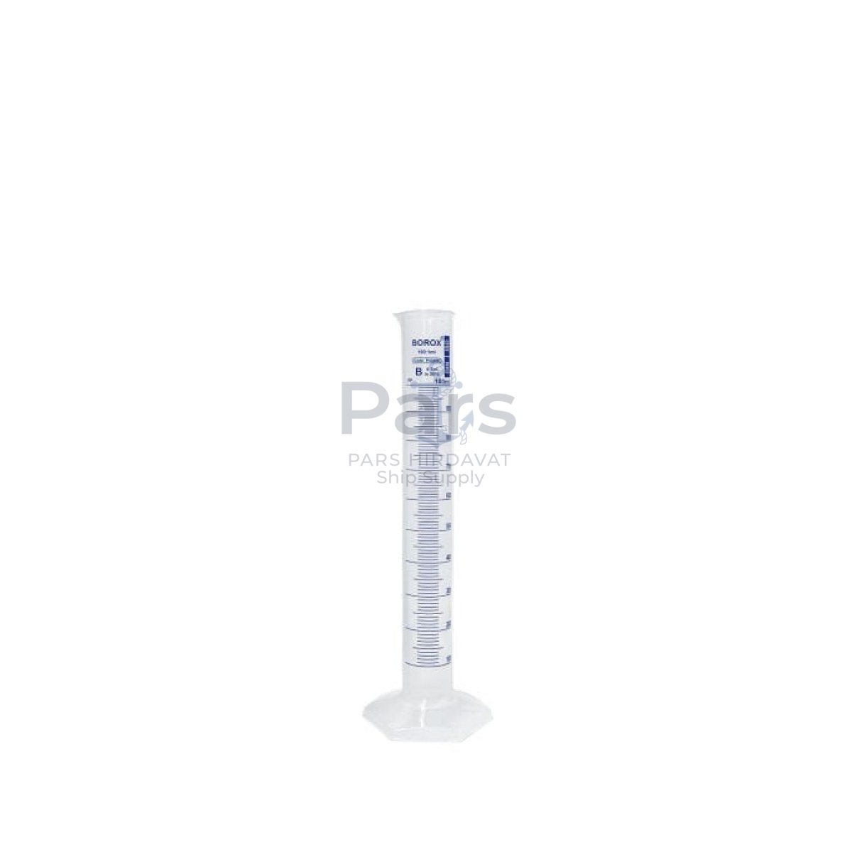 Borox Plastik Mezür 100 ml - Uzun Form - Dereceli Silindir Blue Skala