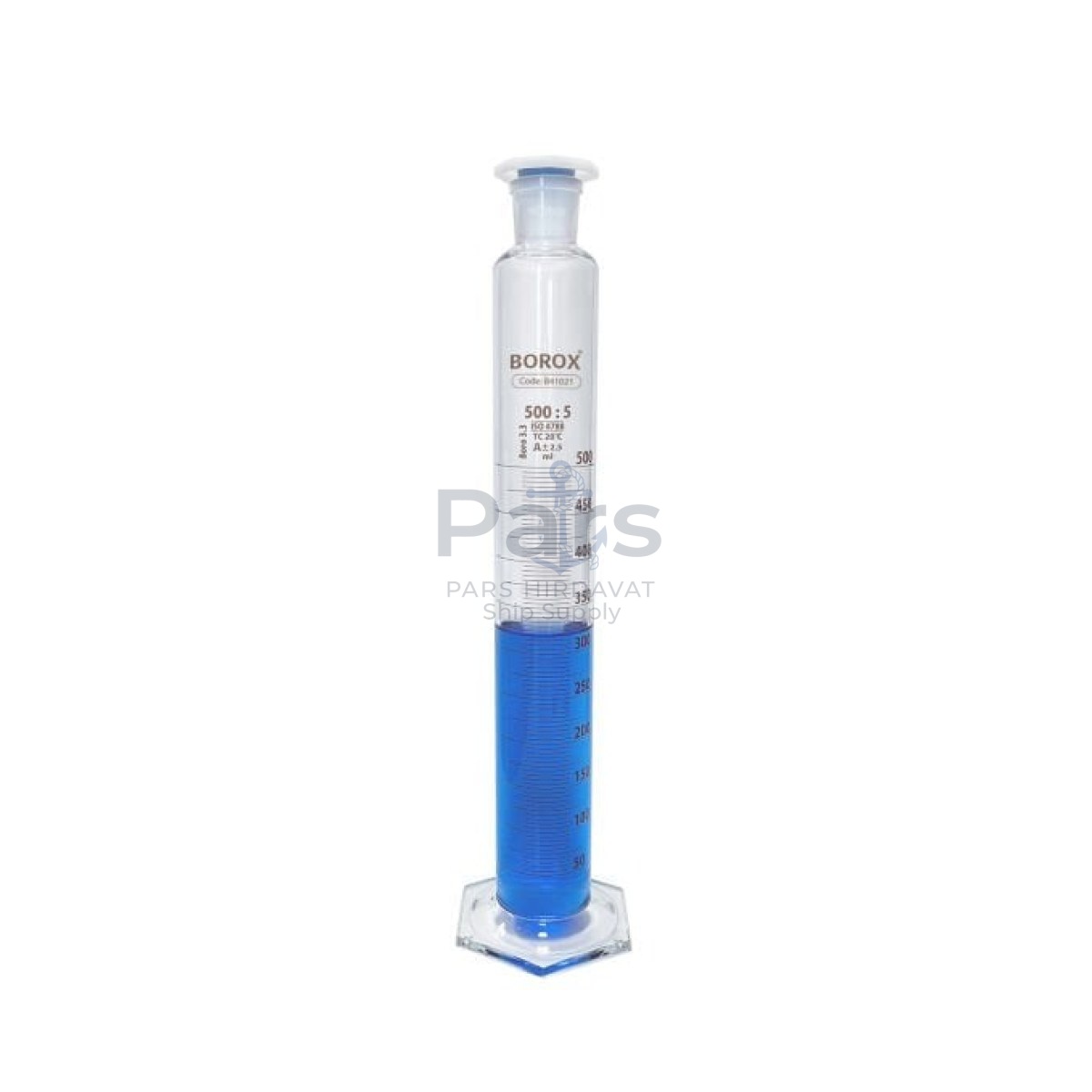 Borox Cam Çalkalamalı Mezür 500 ml - Plastik Tıpalı Dereceli Silindir