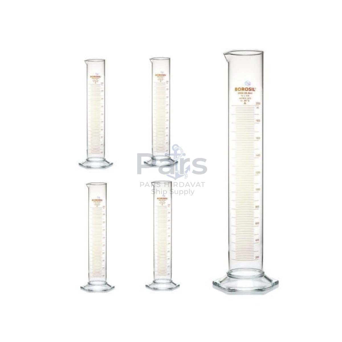 Borosil Cam Mezür 2000 ml - Dereceli Silindir Sertifikalı - 4 pcs Toptan