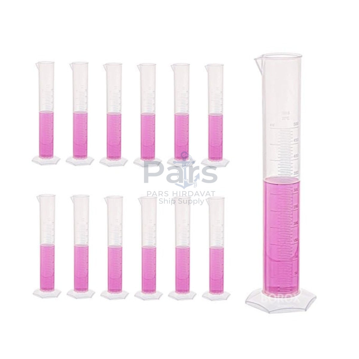 Borox Plastik Mezür 500ml - Uzun form Kabartma Skala 12 pcs Toptan