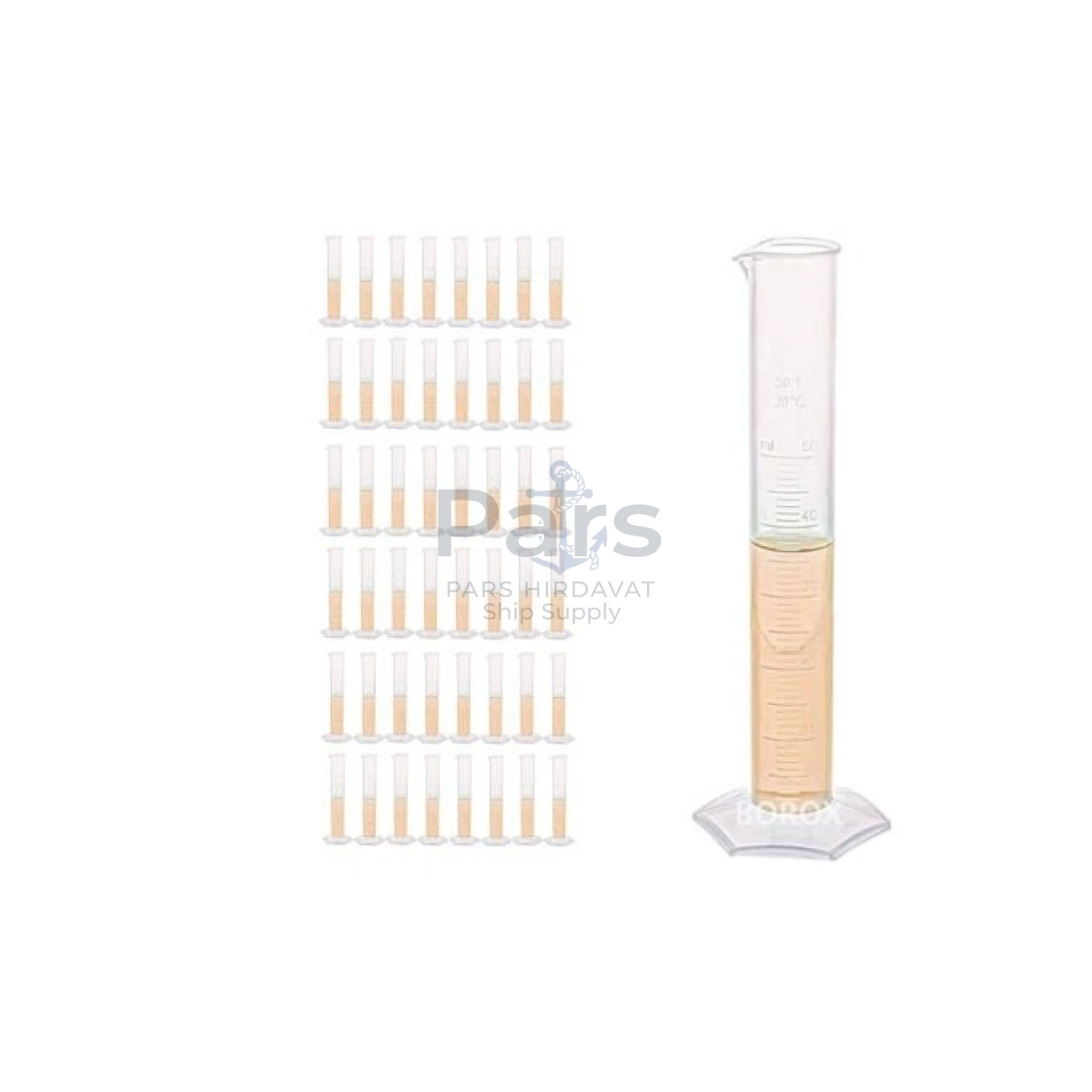 Borox Plastik Mezür 50 ml - Uzun form Kabartma Skala 48 pcs/Toptan