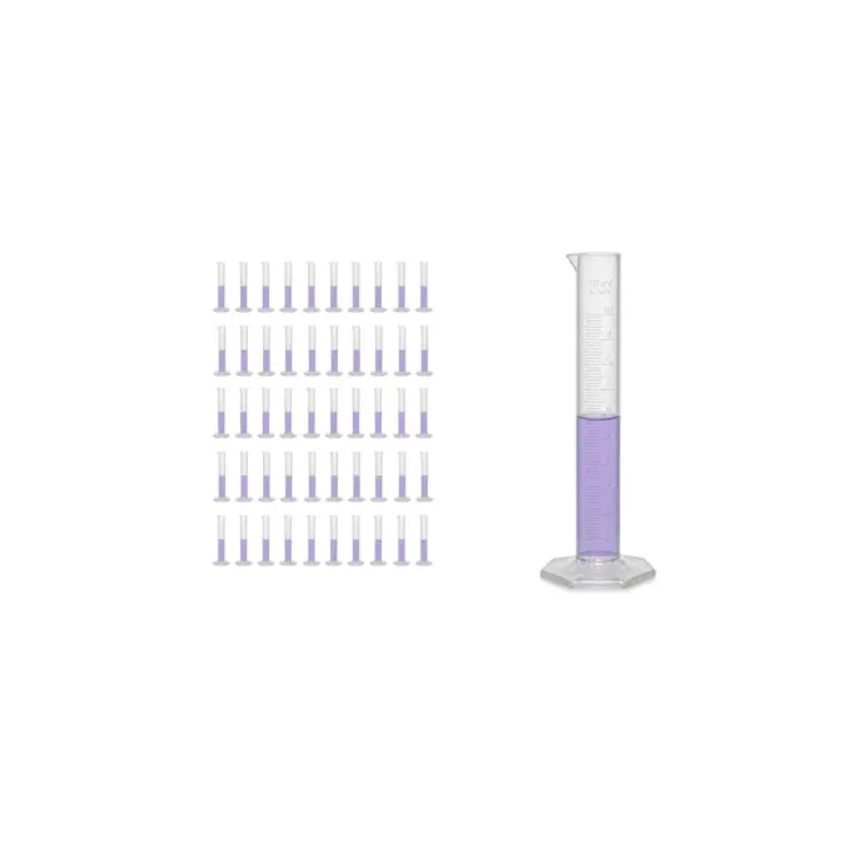 Borox Plastik Mezür 10 ml - Uzun form Kabartma Skala 50 pcs Toptan