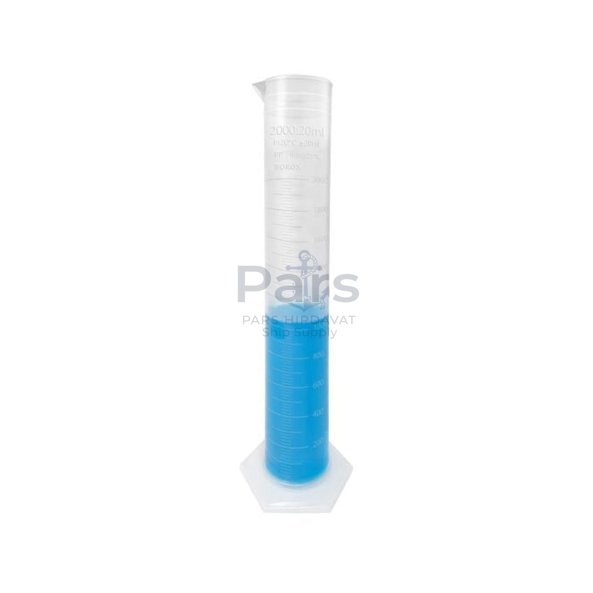 Borox Plastik Mezür 2000 ml - Uzun form Kabartma Skala