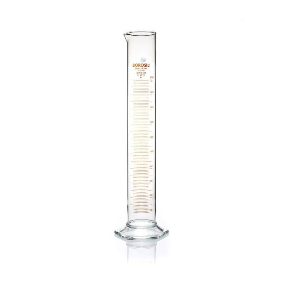 Borosil Cam Mezür 2000 ml - Dereceli Silindir Sertifikalı