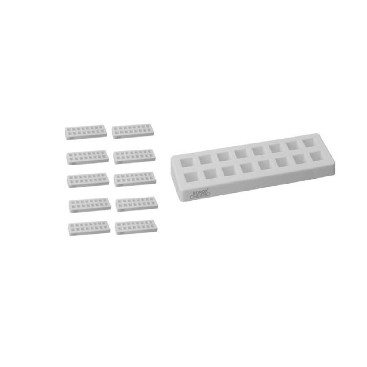 Borox Küvet Standı - Cuvette Rack - Spektrofotometre Küvet Standı - Küvet Stant - 10 Adet Toptan