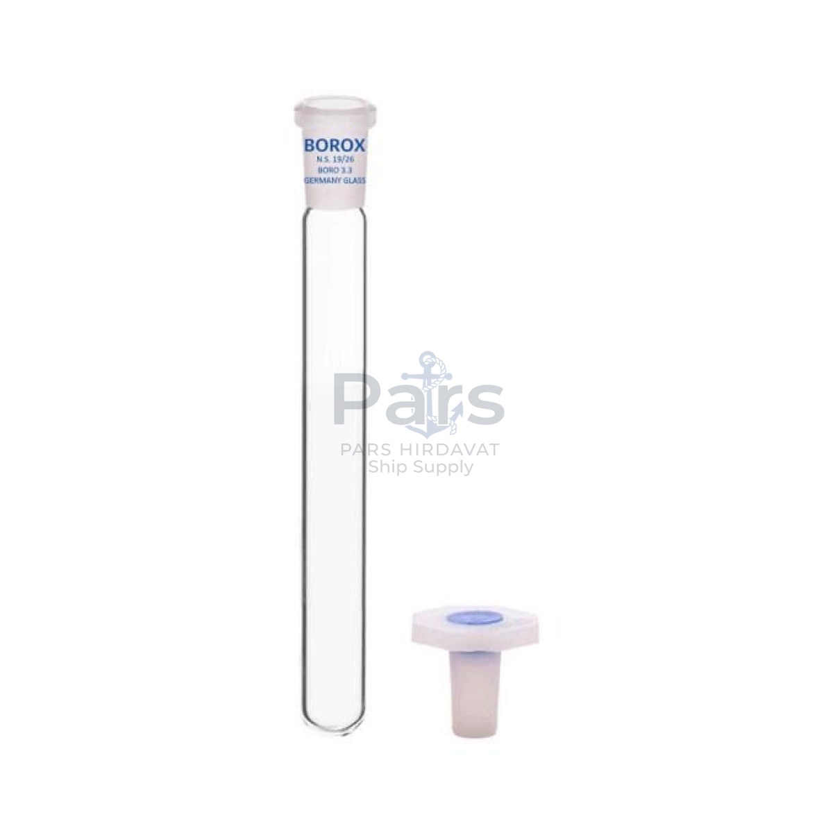 Borox Cam Deney Tüpü Kapaklı 40ml - Test Tüpü 19/26 Şilifli PP Tıpalı