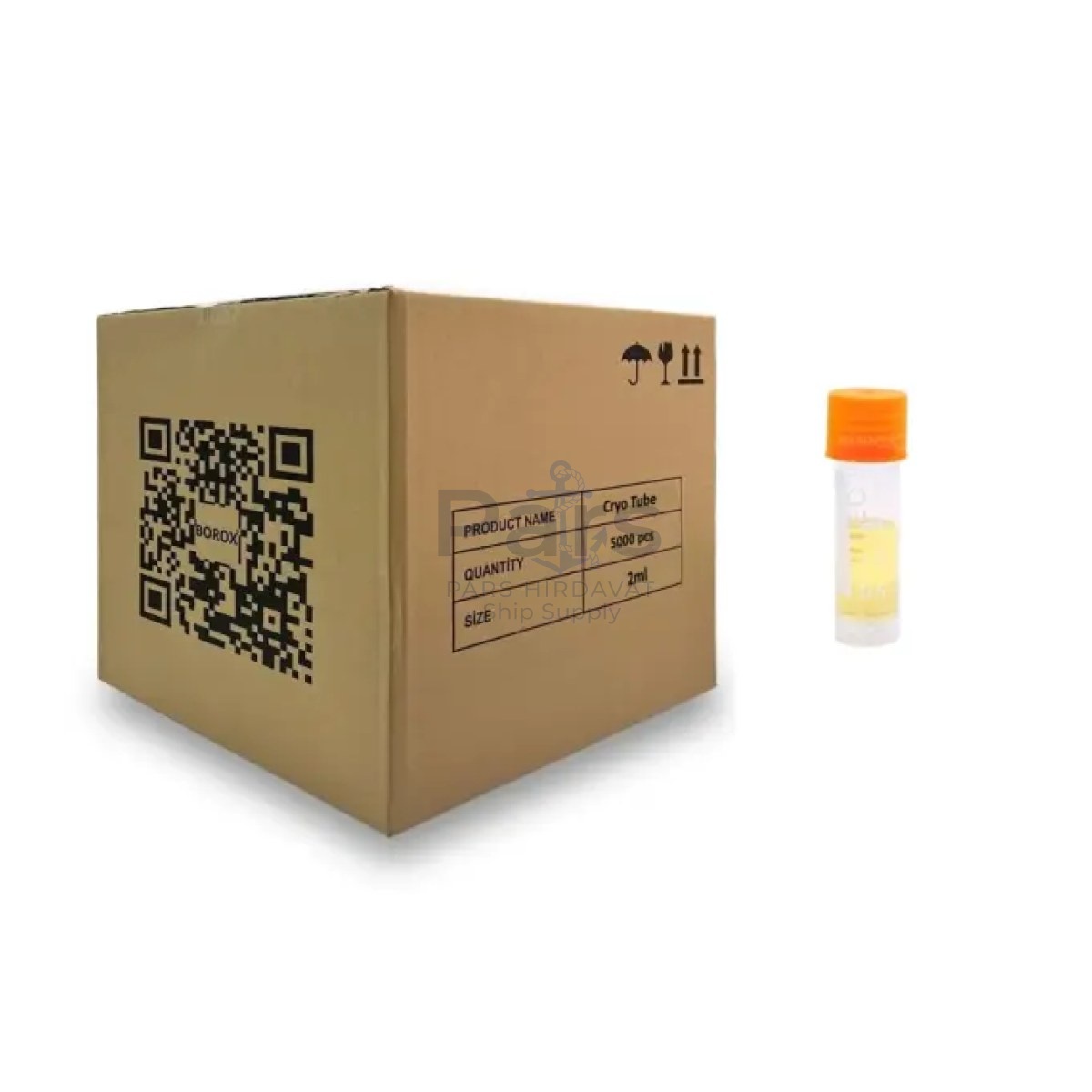 Cryo Tüp 2ml - Dıştan Vidalı Ayaklı Dibi Düz Nonsteril - 5000 pcs Toptan