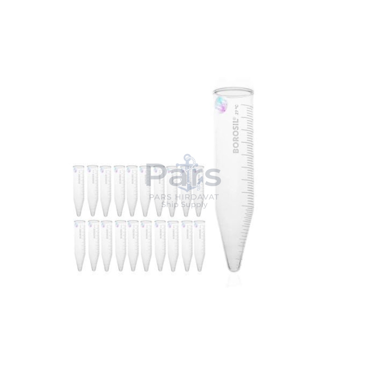 Borosil Cam Falkon Santrifüj Test Tüpü 50 ml Dereceli 20 pcs - Toptan