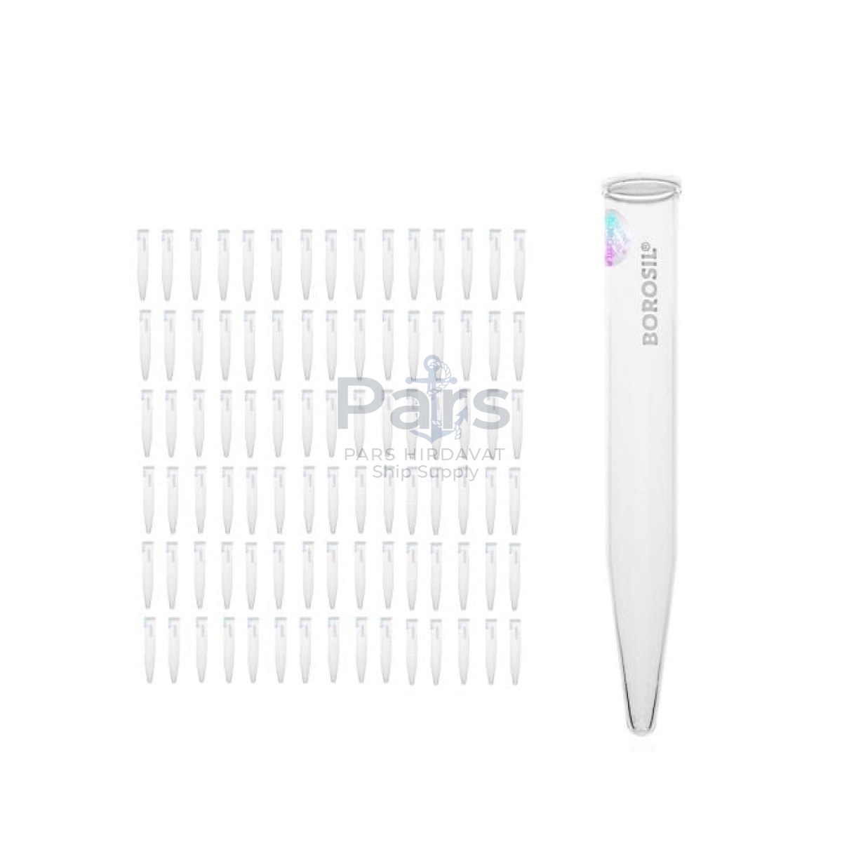 Borosil Cam Santrifüj Test Tüpü 17x120mm Dibi Konik 15ml - 100 pcs