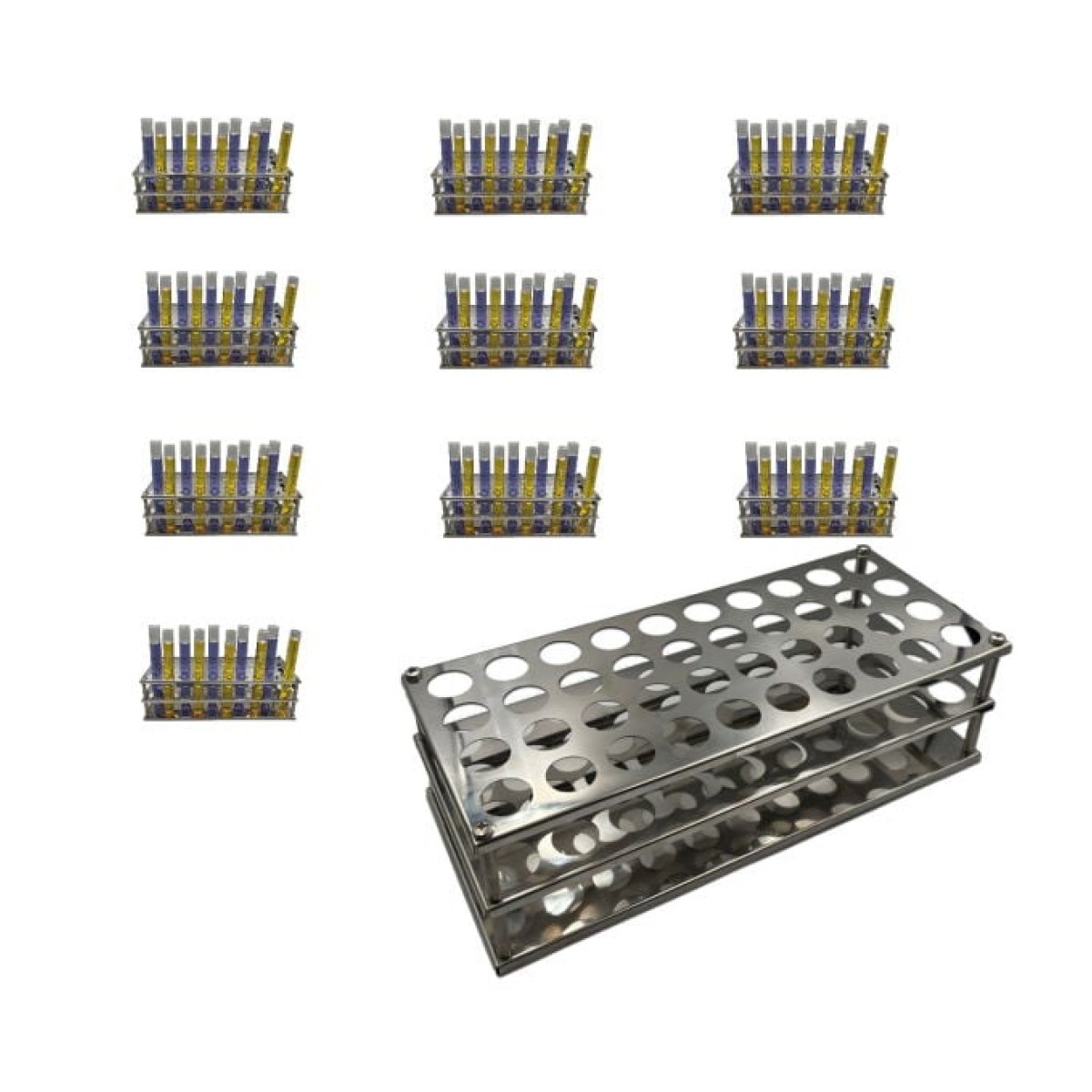 Borox Tüp Standı 40 Tüplük - Tüp Standı Stainless Steel 20mm - 10 pcs Toptan