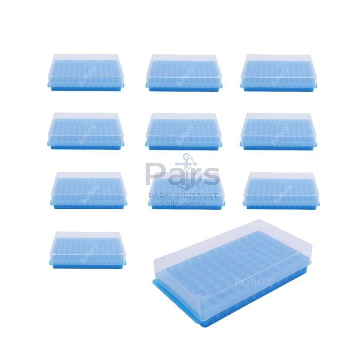 PCR Tüp Standı 0.2-0.5-1.5-2 ml İçin 96 Delikli Çift Taraflı - Kapaklı - Eppendorf Tüp Standı - 10 pcs Toptan