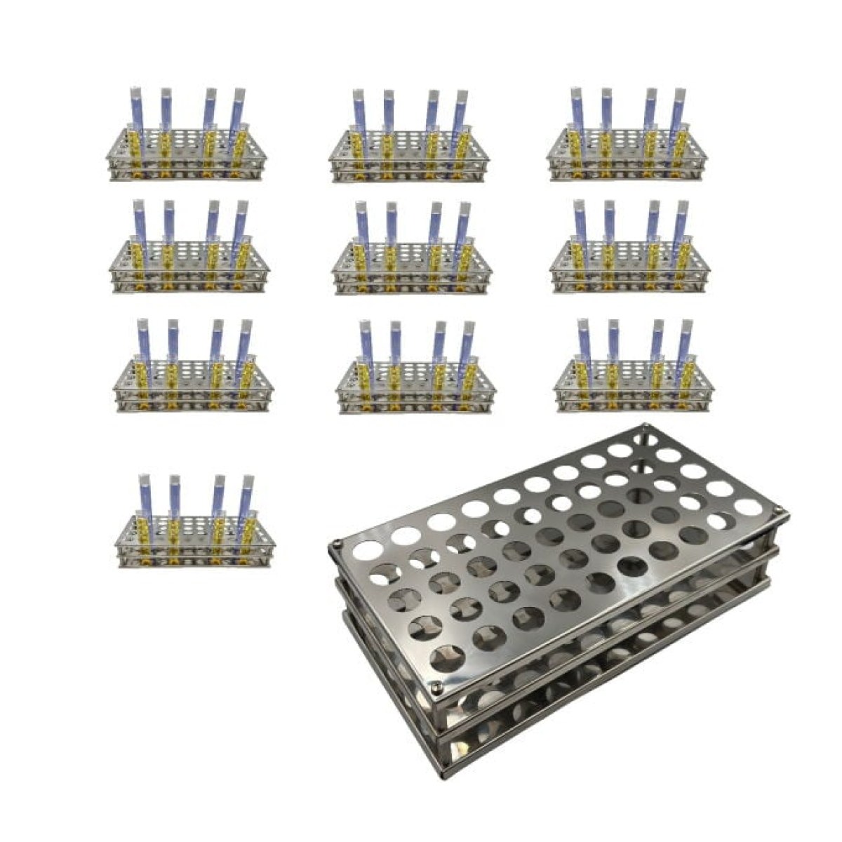 Borox Tüp Standı 50 Tüplük - Tüp Standı Stainless Steel 16mm - 10 pcs Toptan