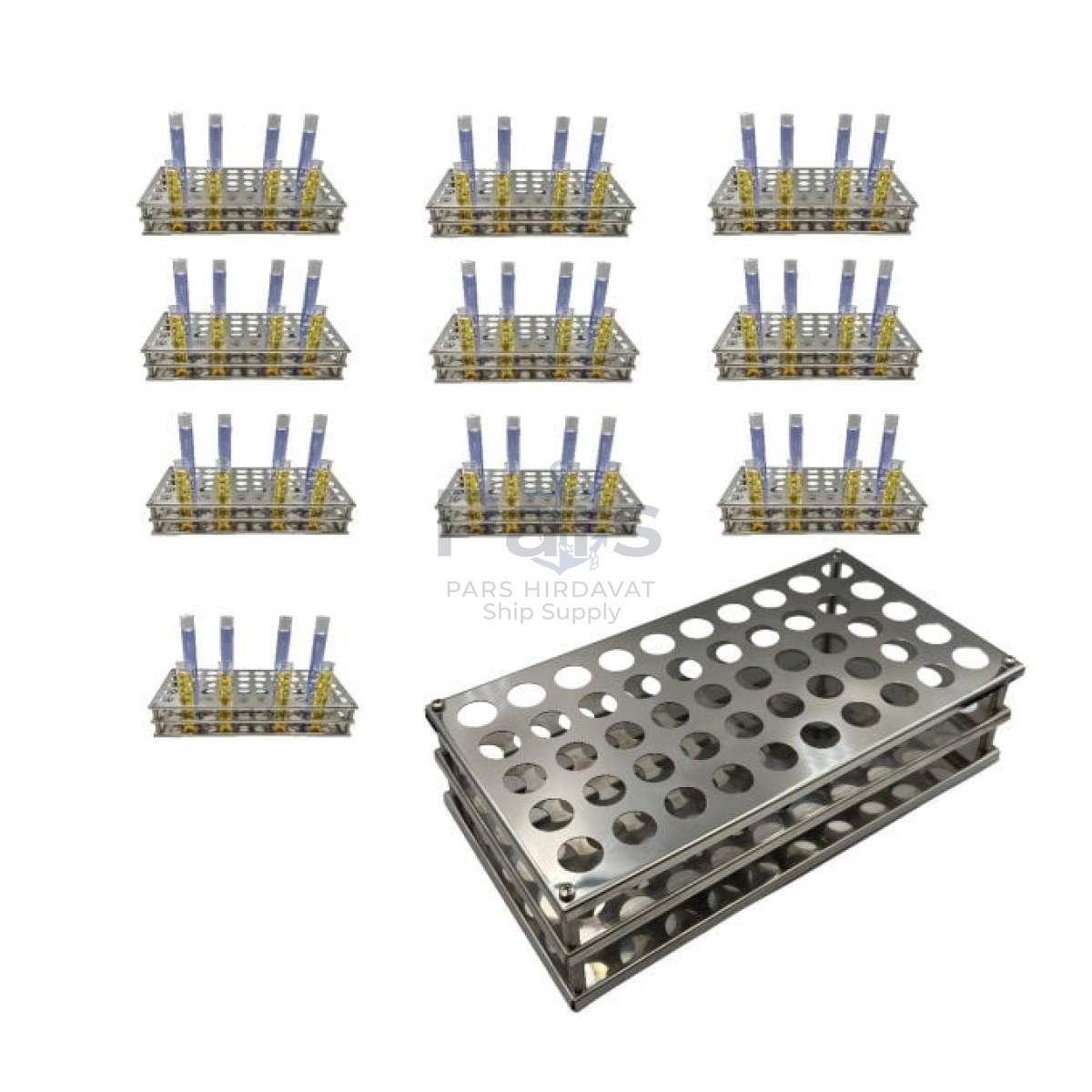 Borox Tüp Standı 50 Tüplük - Tüp Standı Stainless Steel 16mm - 10 pcs Toptan