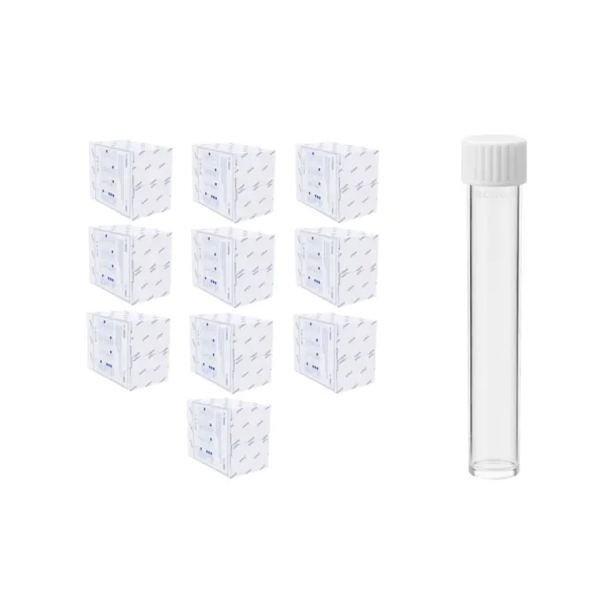 Borox Plastik Deney Tüpü 16x110mm - Vida Kapaklı 1000 pcs - Dibi Düz