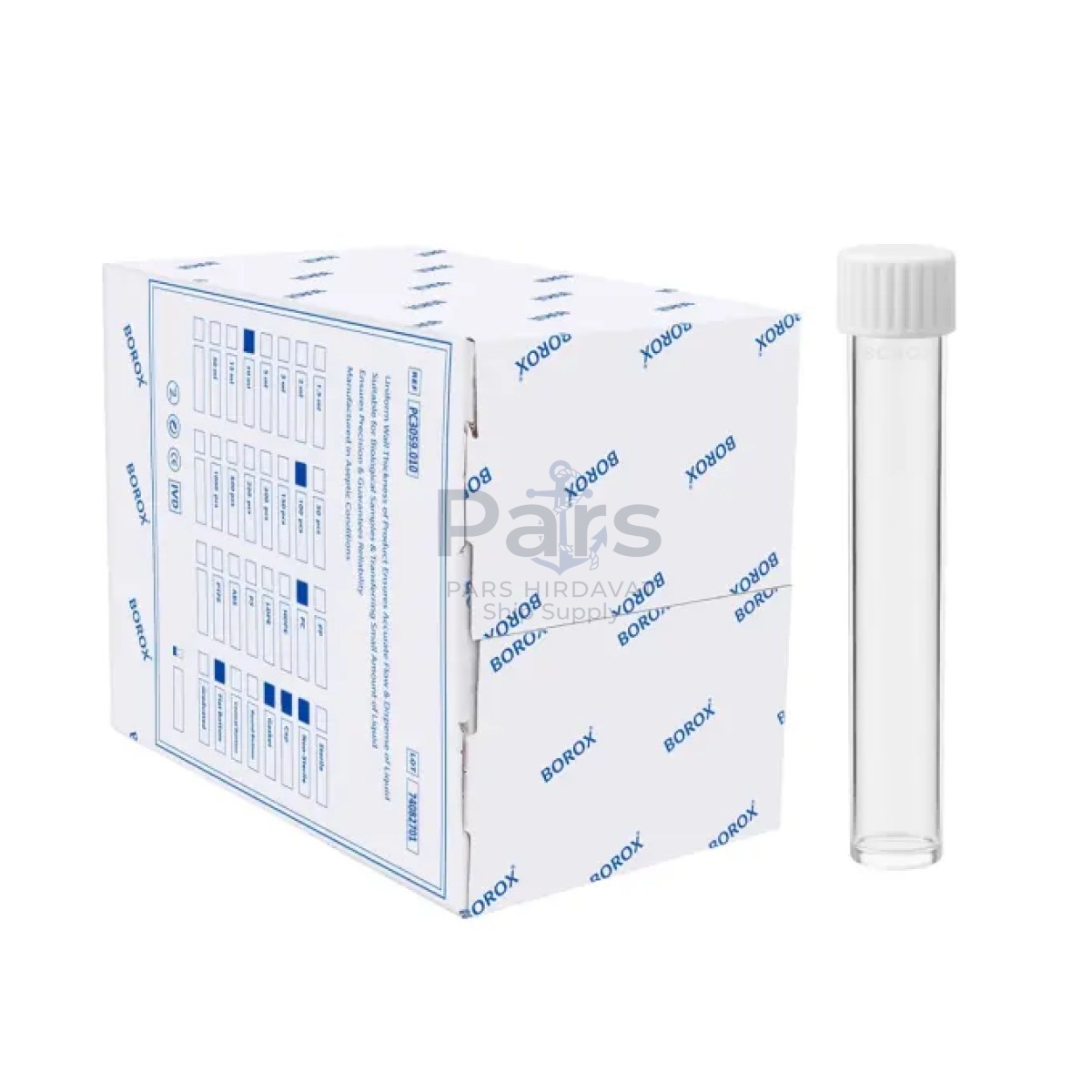 Borox Plastik Deney Tüpü 16x110mm Dibi Düz - Vida Kapaklı Gasketlı Test Tüp 100 pcs
