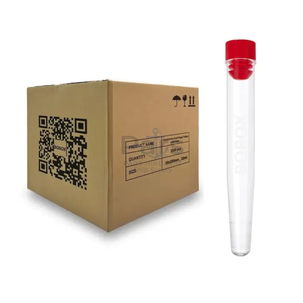 Plastik Test Tüpü Kapaklı 16x100mm-P.S Tüp 10ml Dibi Konik - 2500 pcs/10 Paket Toptan