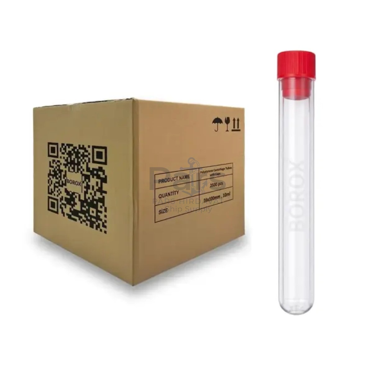 Test Tüpü P.S Kapaklı 16x100mm - 10ml Santrifüj Tüpü 2500 pcs Toptan