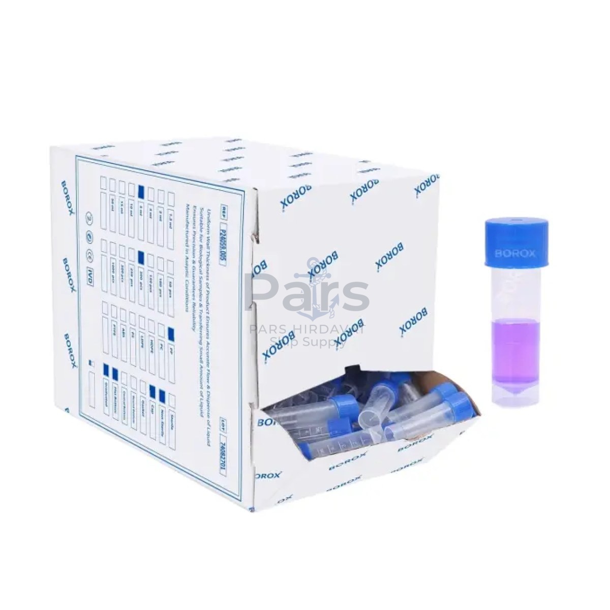 Cryo Tüp 5ml - Dıştan Vidalı Ayaklı Dibi Düz Nonsteril 200lü