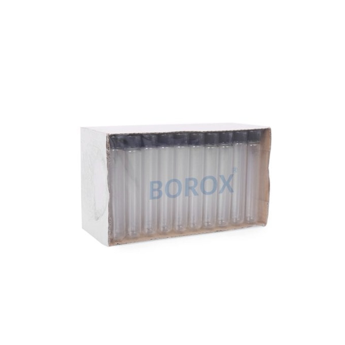 Borox Cam Deney Tüpü 25x150 mm - Kapaklı Test Tüpü 50 pcs