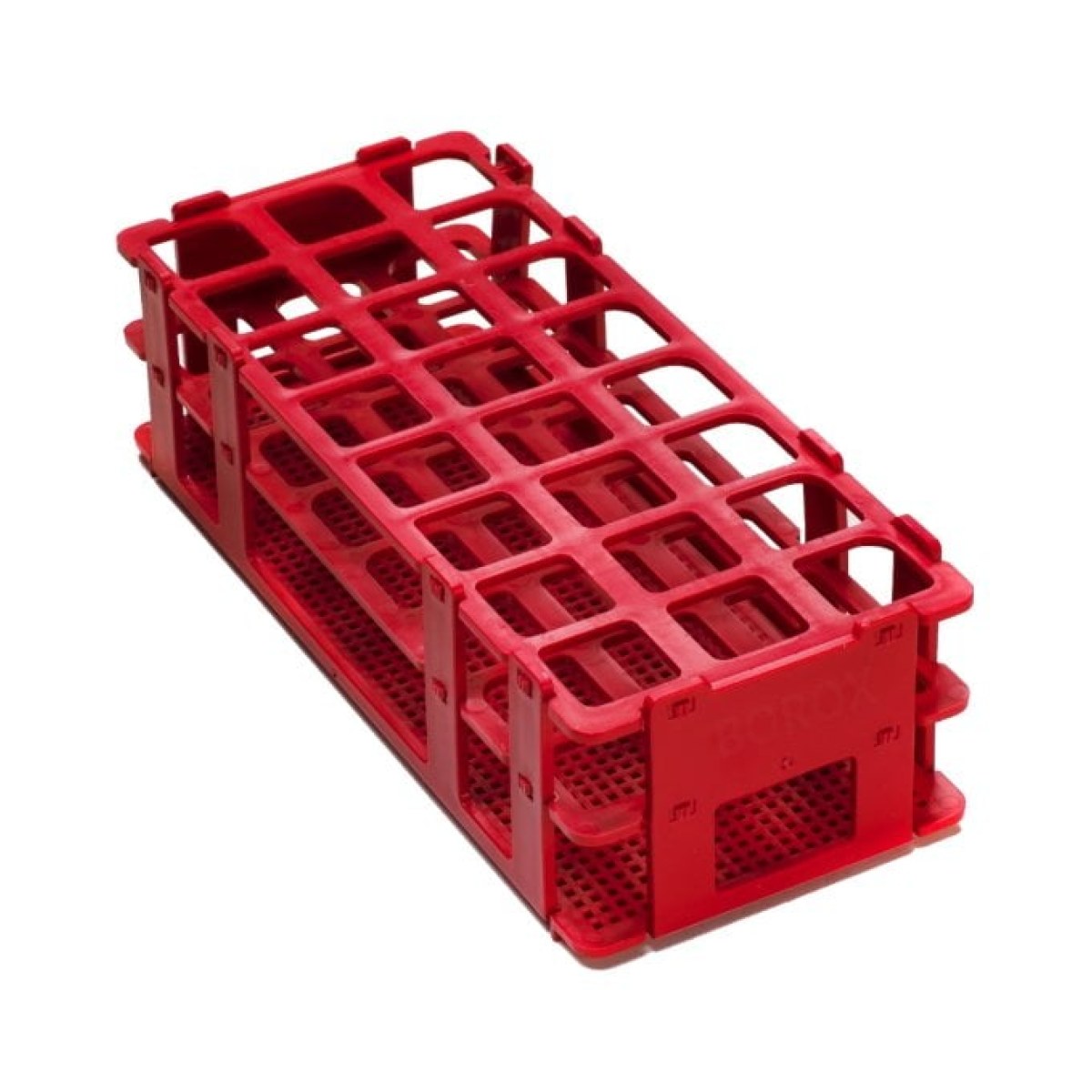 Borox Deney Tüpü Standı 24 Tüplük 25 mm - Plastik Red