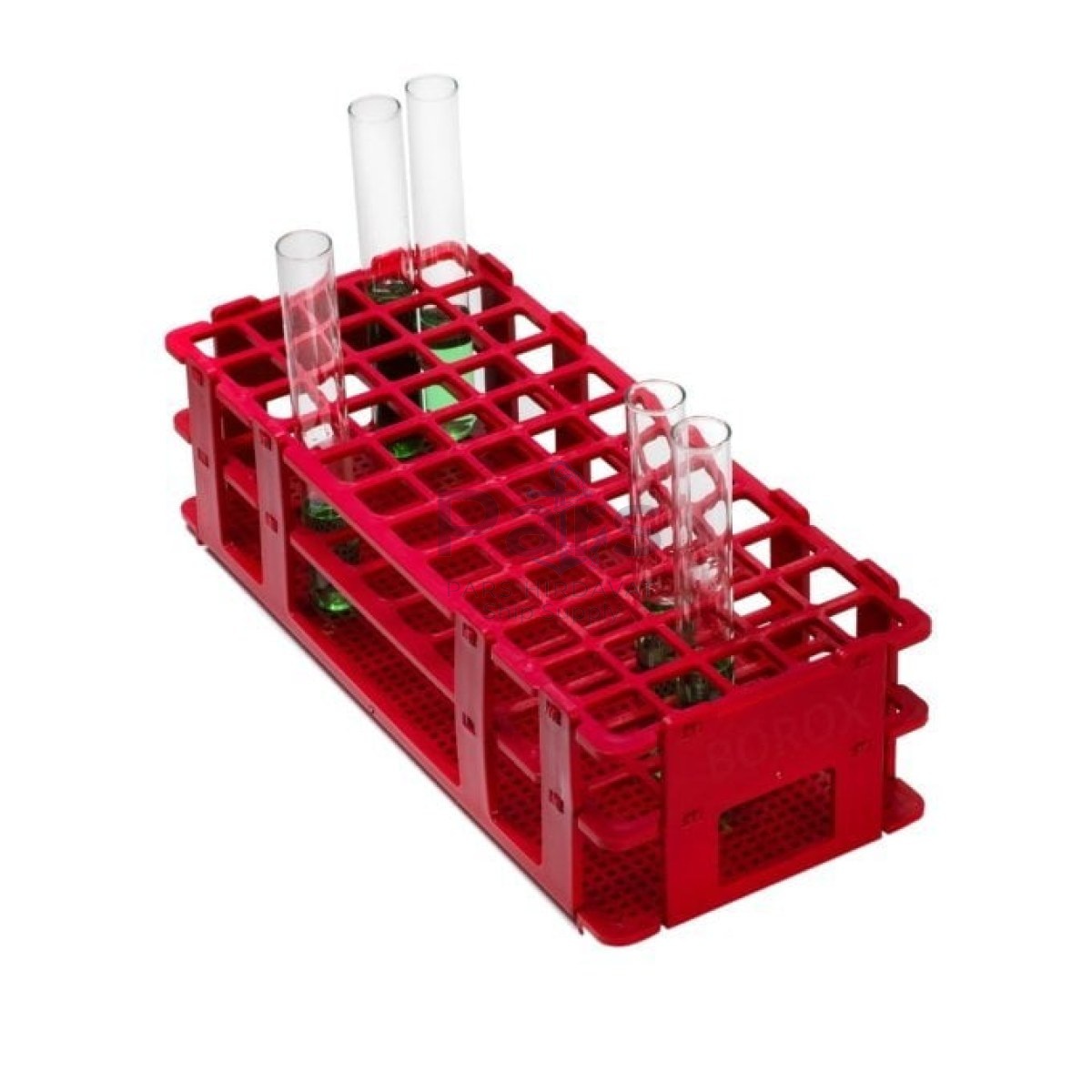 Borox Deney Tüpü Standı 60 Tüplük 16 mm - Plastik Red