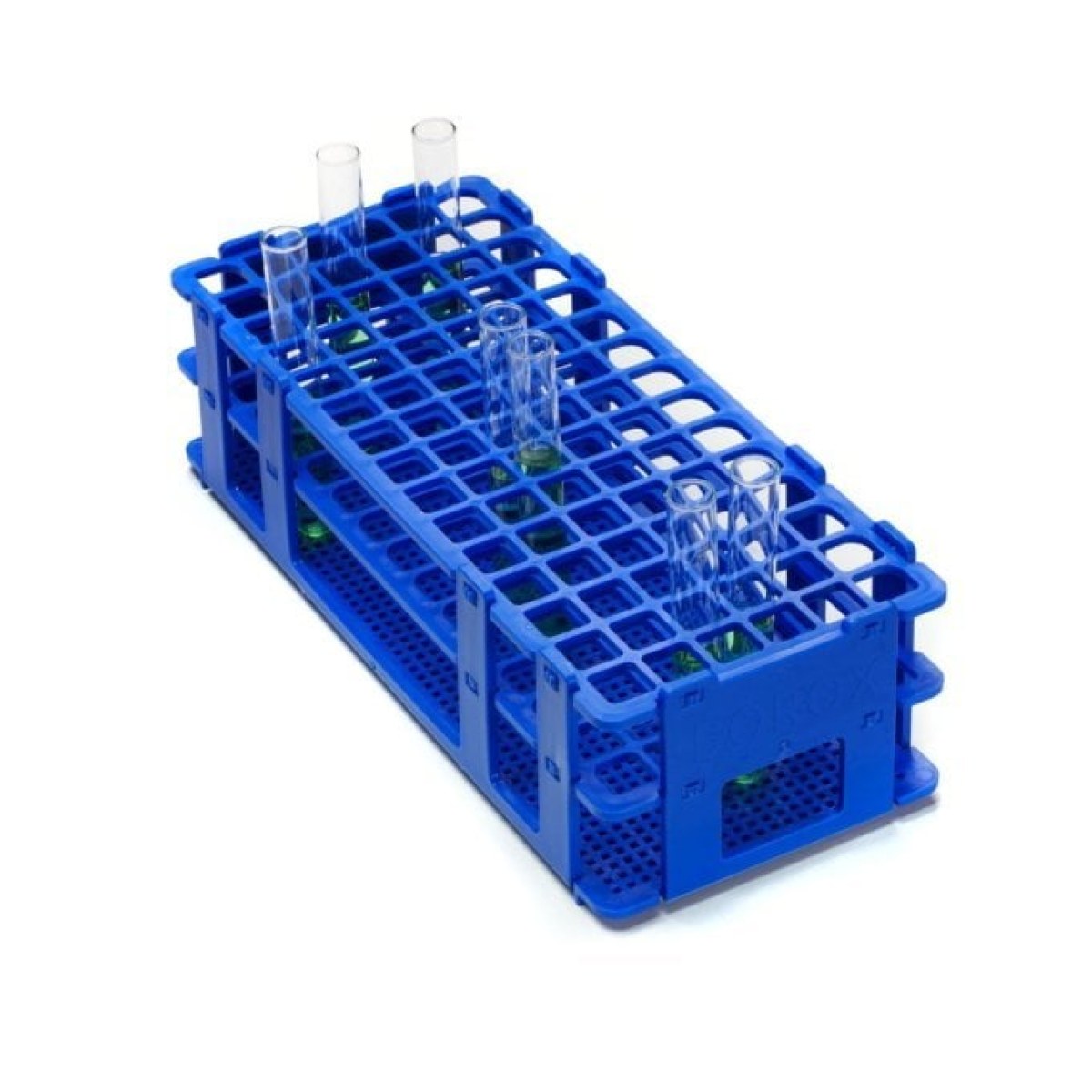 Borox Deney Tüpü Standı 90 Delik 13 mm - Plastik Blue Tüplük