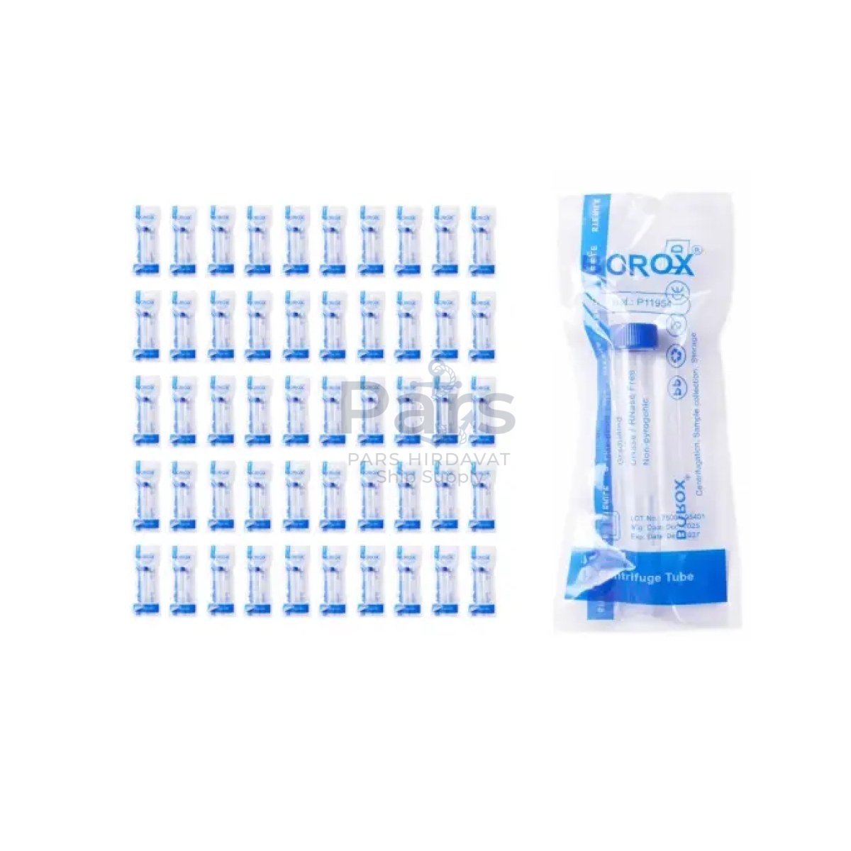 Falkon Tüpü 15 ml Steril - Dibi Konik Santrifüj Tüpü 50 pcs