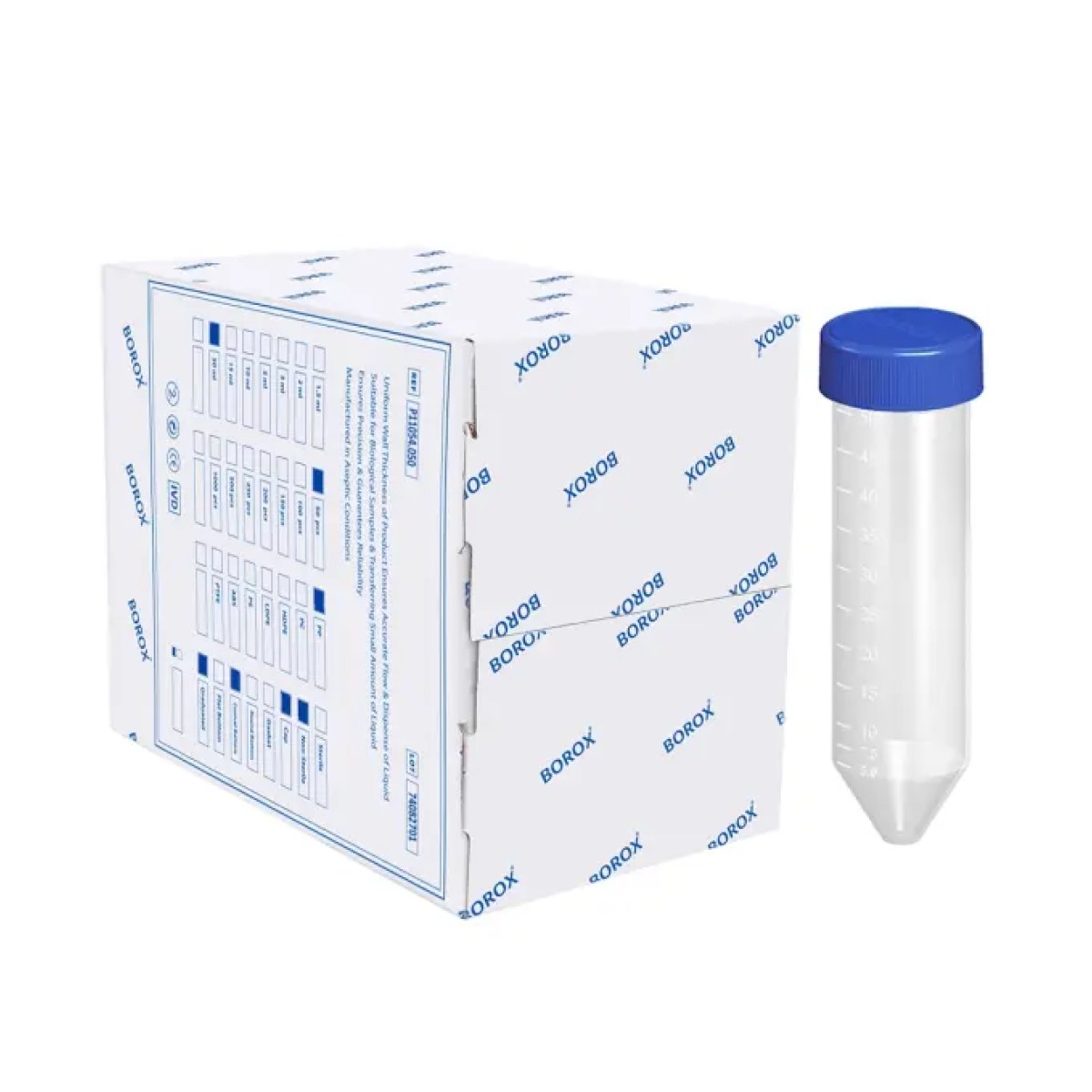 Falkon Tüpü 50 ml - Dibi Konik Santrifüj Test Tüpü 50 pcs