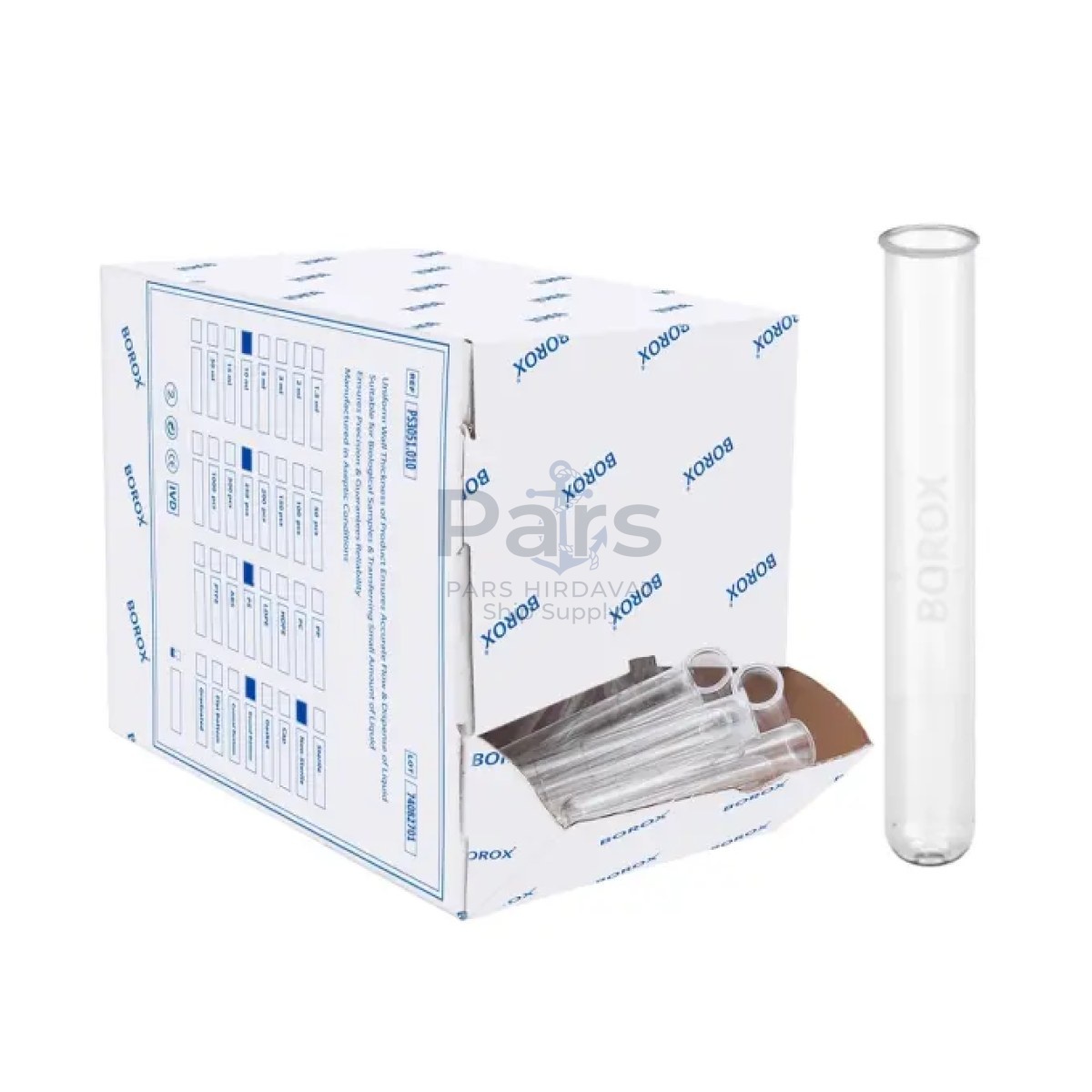 Test Tüpü P.S 16x100mm - 10ml Santrifüj Deney Tüpü 250 pcs