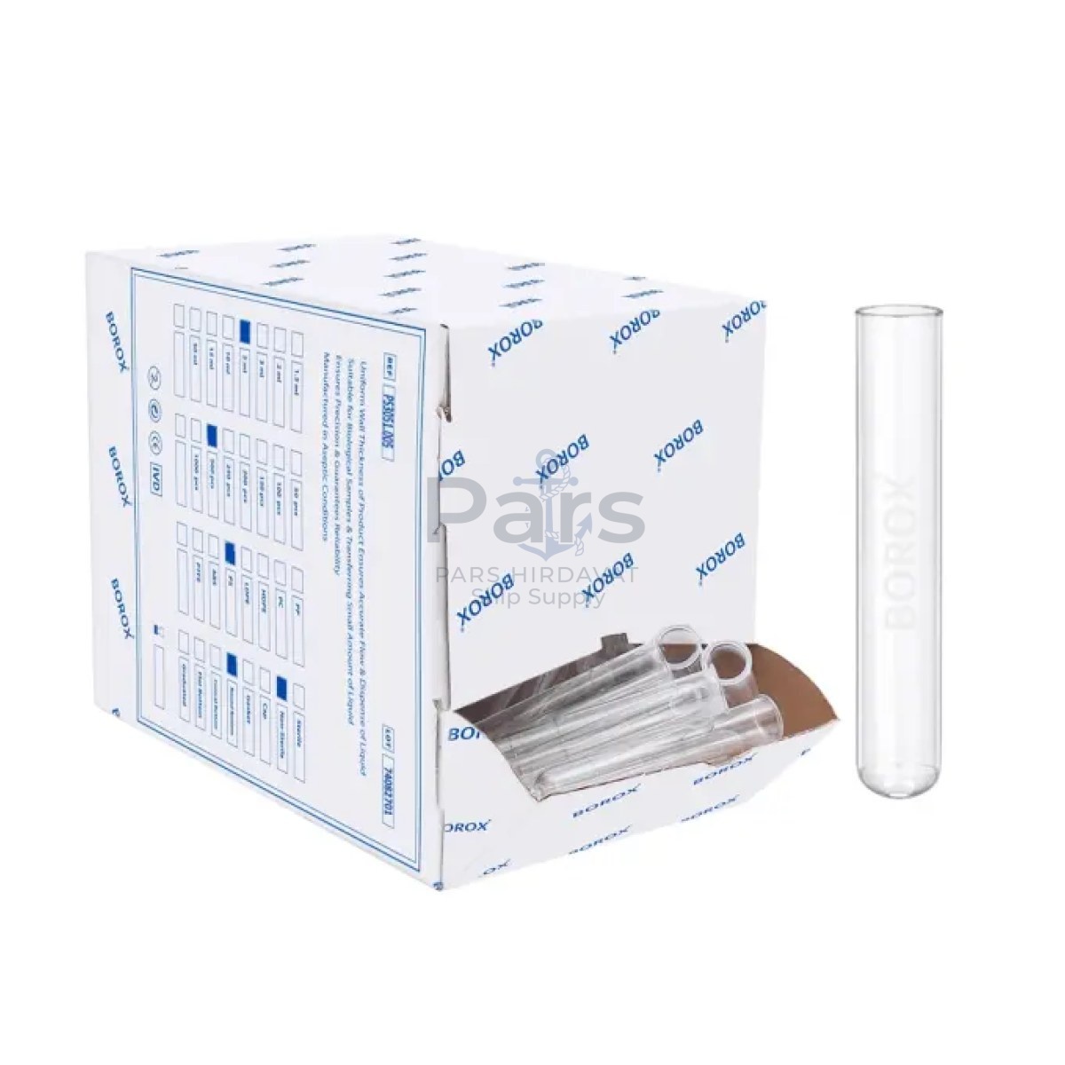 Test Tüpü P.S 12x75 mm - 5ml Santrifüj Deney Tüpü 500 pcs