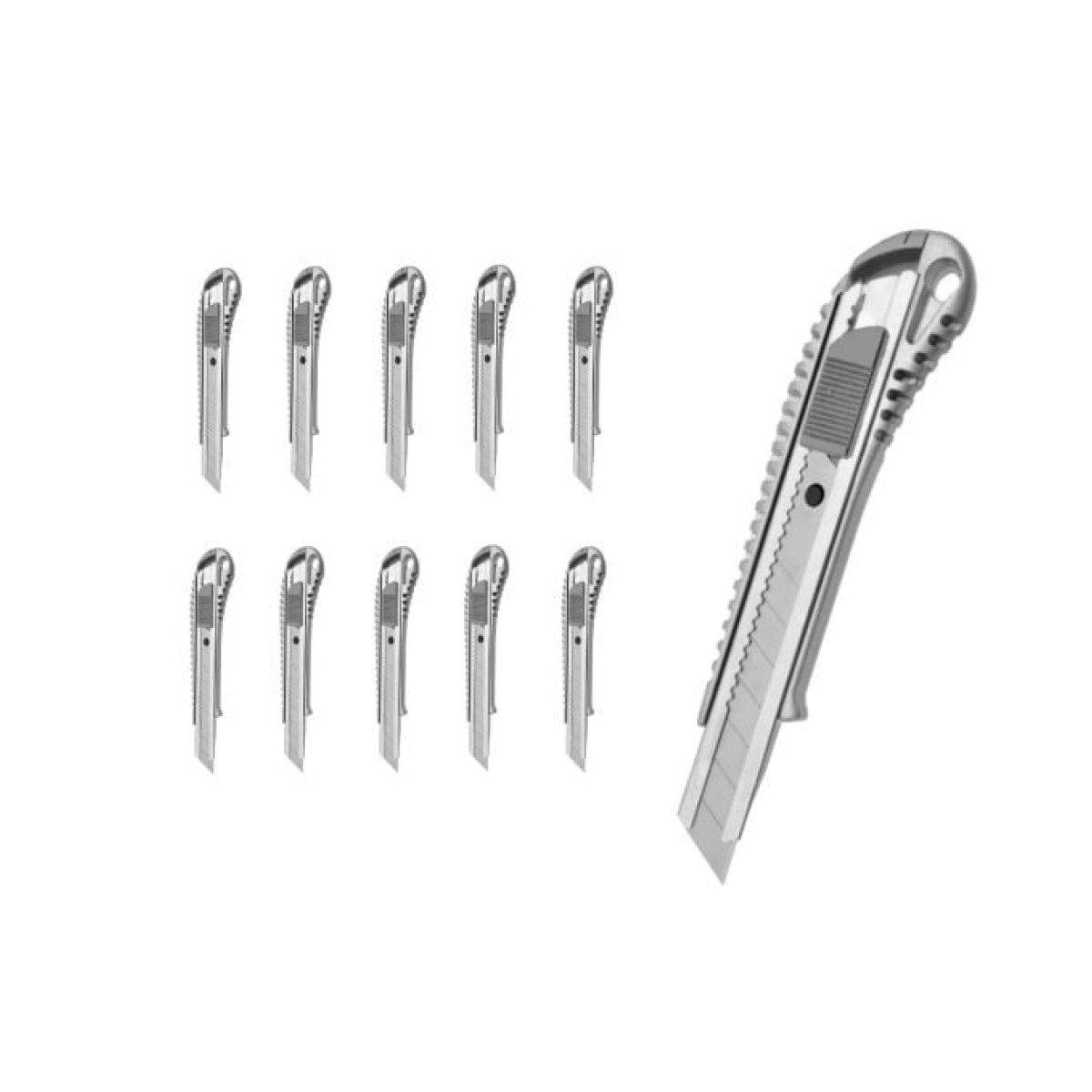 Borox Metal Maket Bıçağı - Falçata Ayarlı - Tam Metal Gövde - 10 Adet Toptan