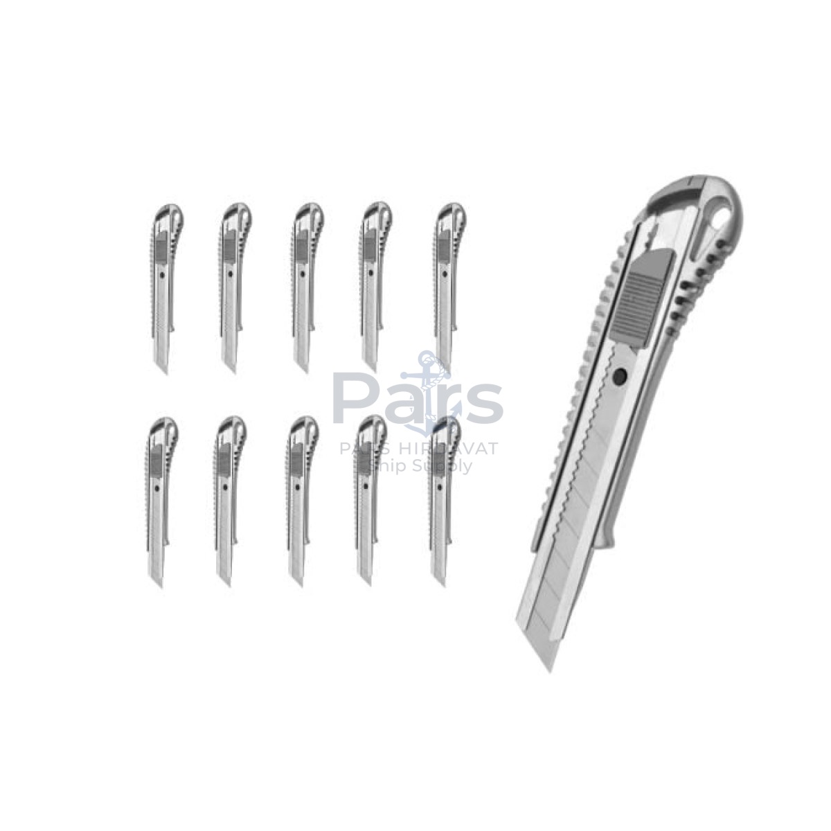 Borox Metal Maket Bıçağı - Falçata Ayarlı - Tam Metal Gövde - 10 pcs Toptan
