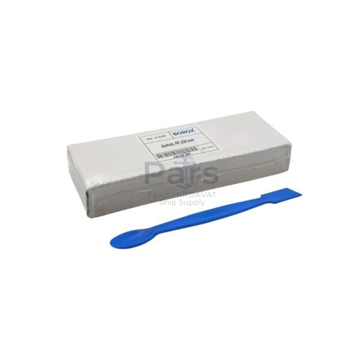 Borox PP Spatül 20cm Blue - Plastik Spatula Laboratuvar Kaşığı - Yüksek Kalite - 10 pcs Toptan