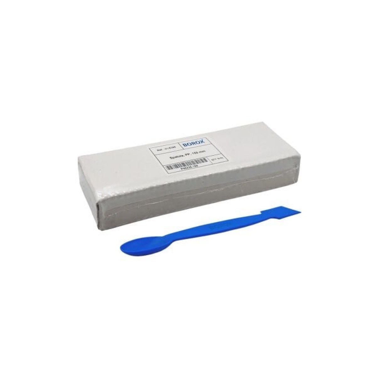 Borox PP Spatül 15cm Blue - Plastik Spatula Laboratuvar Kaşığı - Yüksek Kalite - 10 pcs Toptan