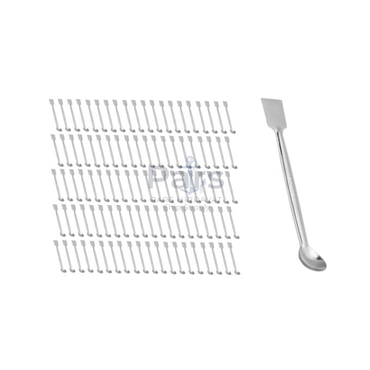 Borox Metal Spatül Kaşıklı İnce 15cm - Öğrenci Spatula 100 pcs Toptan