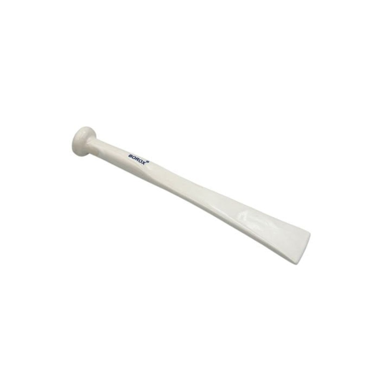 Borox Spatül 20 cm - Topuzlu Porselen Spatula - Laboratuvar Kaşığı