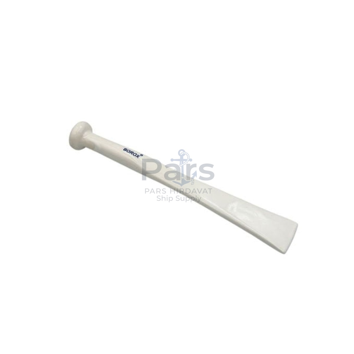 Borox Spatül 20 cm - Topuzlu Porselen Spatula - Laboratuvar Kaşığı