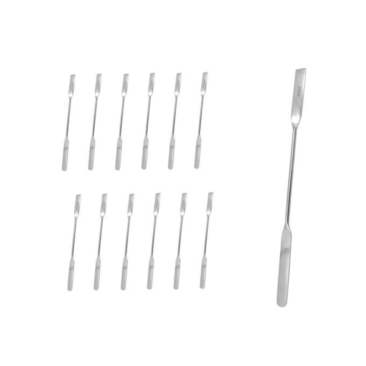 Borox Metal Spatül Çift Uçlu 18 cm - Paslanmaz Çelik Spatula - 12 Adet Toptan
