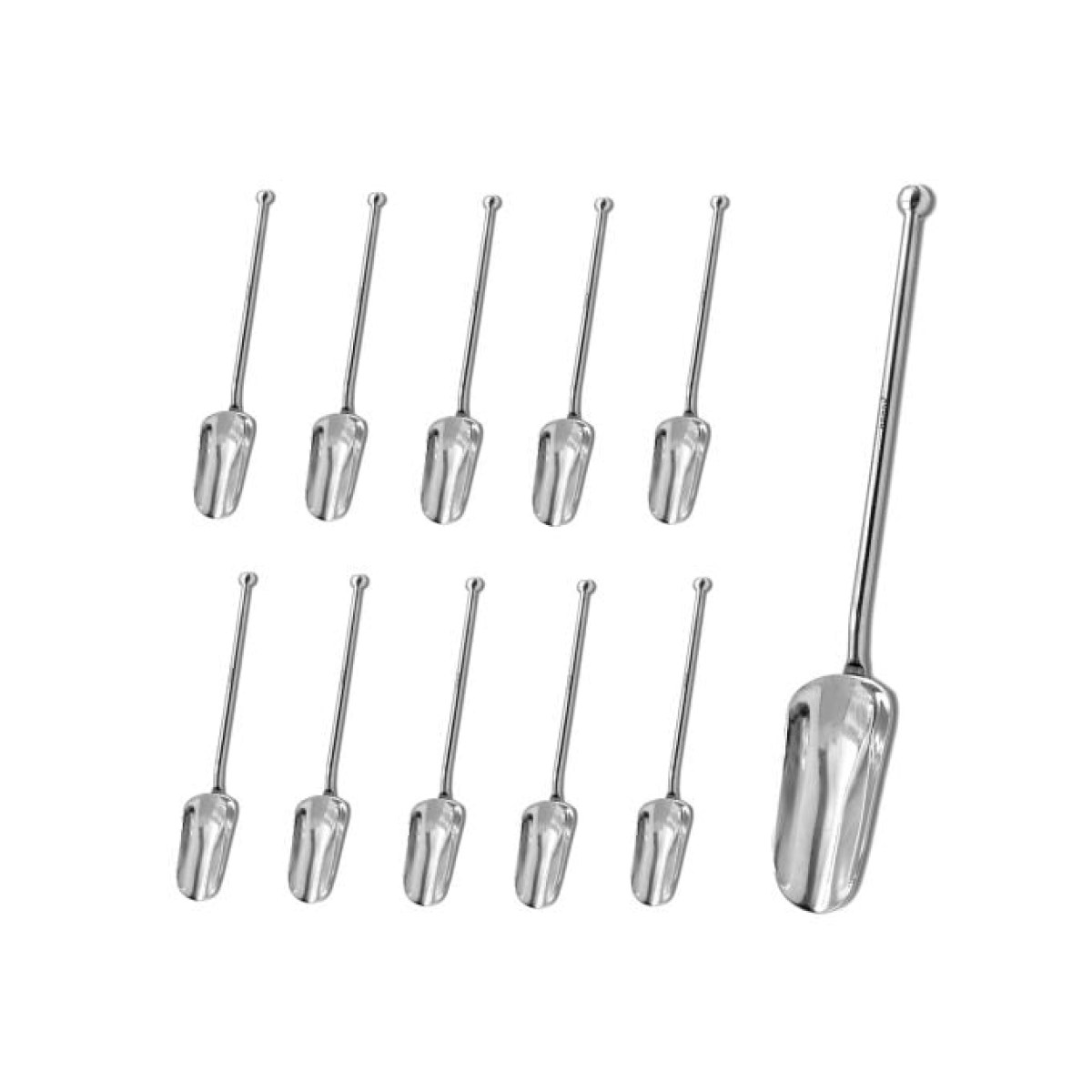 Borox Tartım Kaşığı 22 cm - Stainless Steel Spatül - Uzun Saplı - 10 pcs Toptan