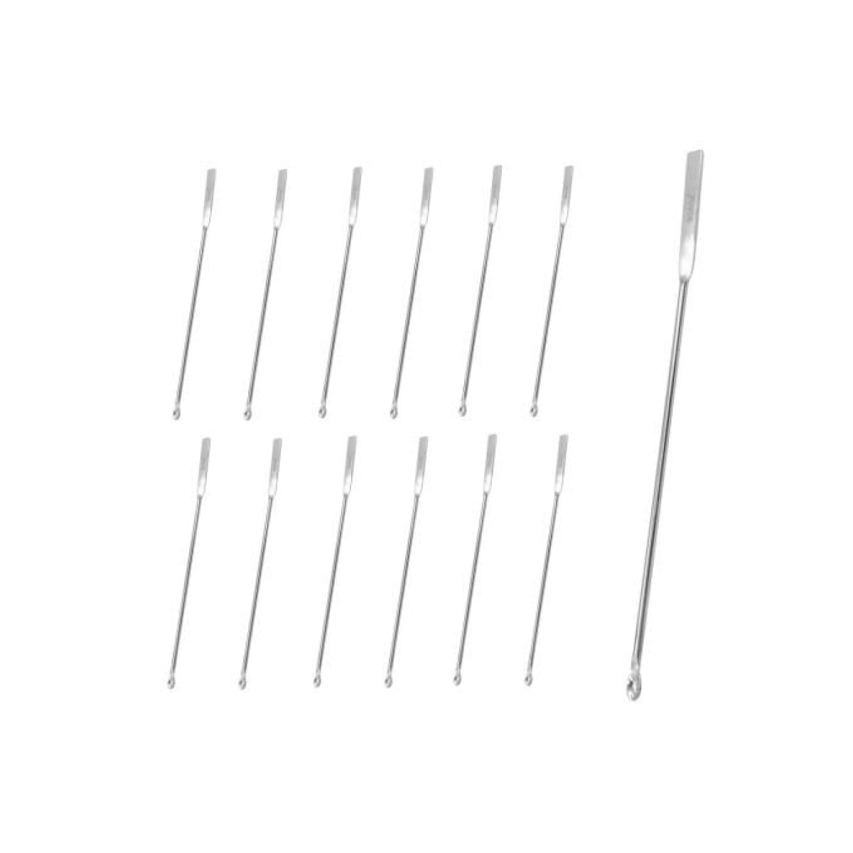 Borox Metal Spatül Mikro Kaşıklı 18 cm - Stainless Steel Spatula - 12 pcs Toptan