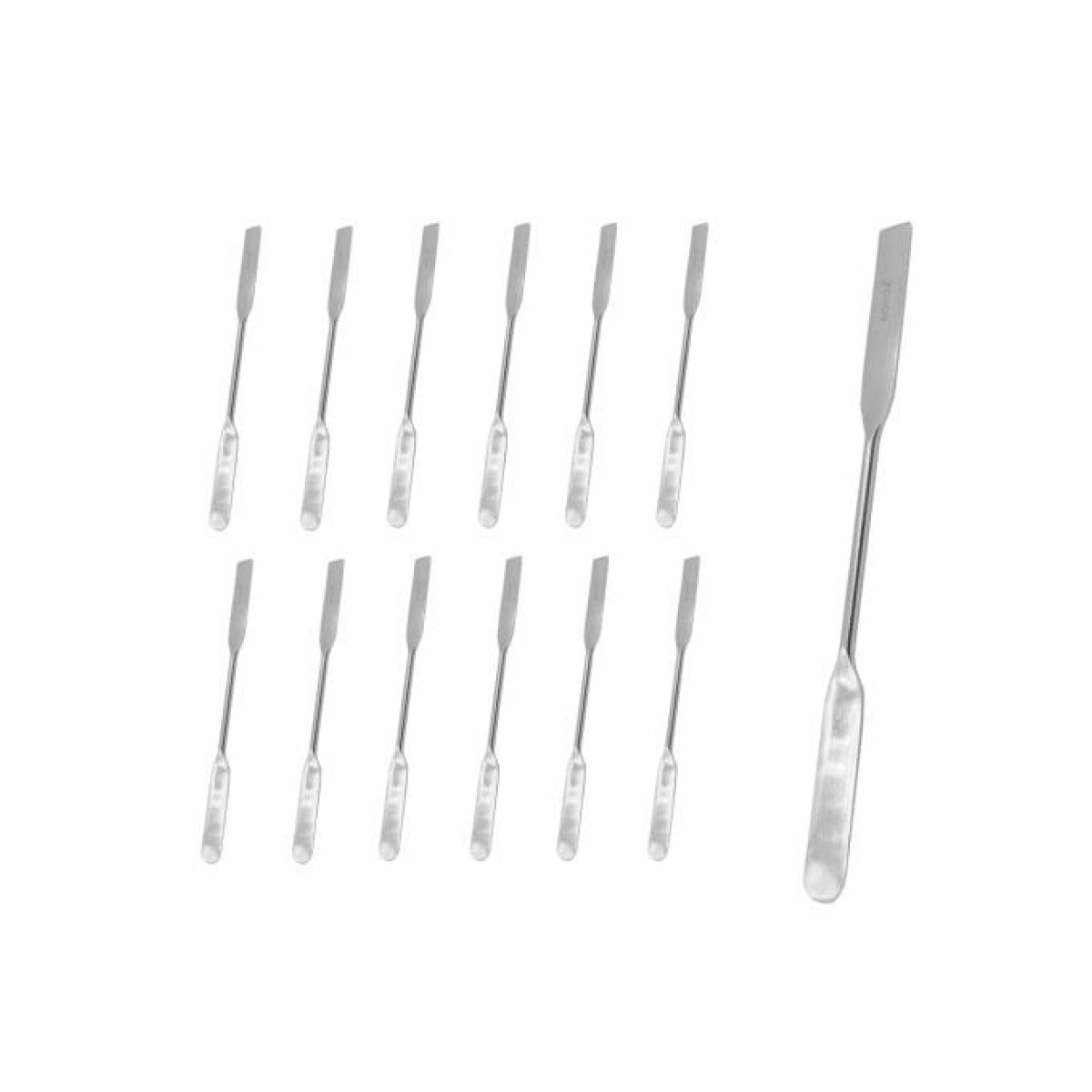 Borox Metal Spatül Çift Uçlu 15 cm - Paslanmaz Çelik Spatula - 12 Adet Toptan