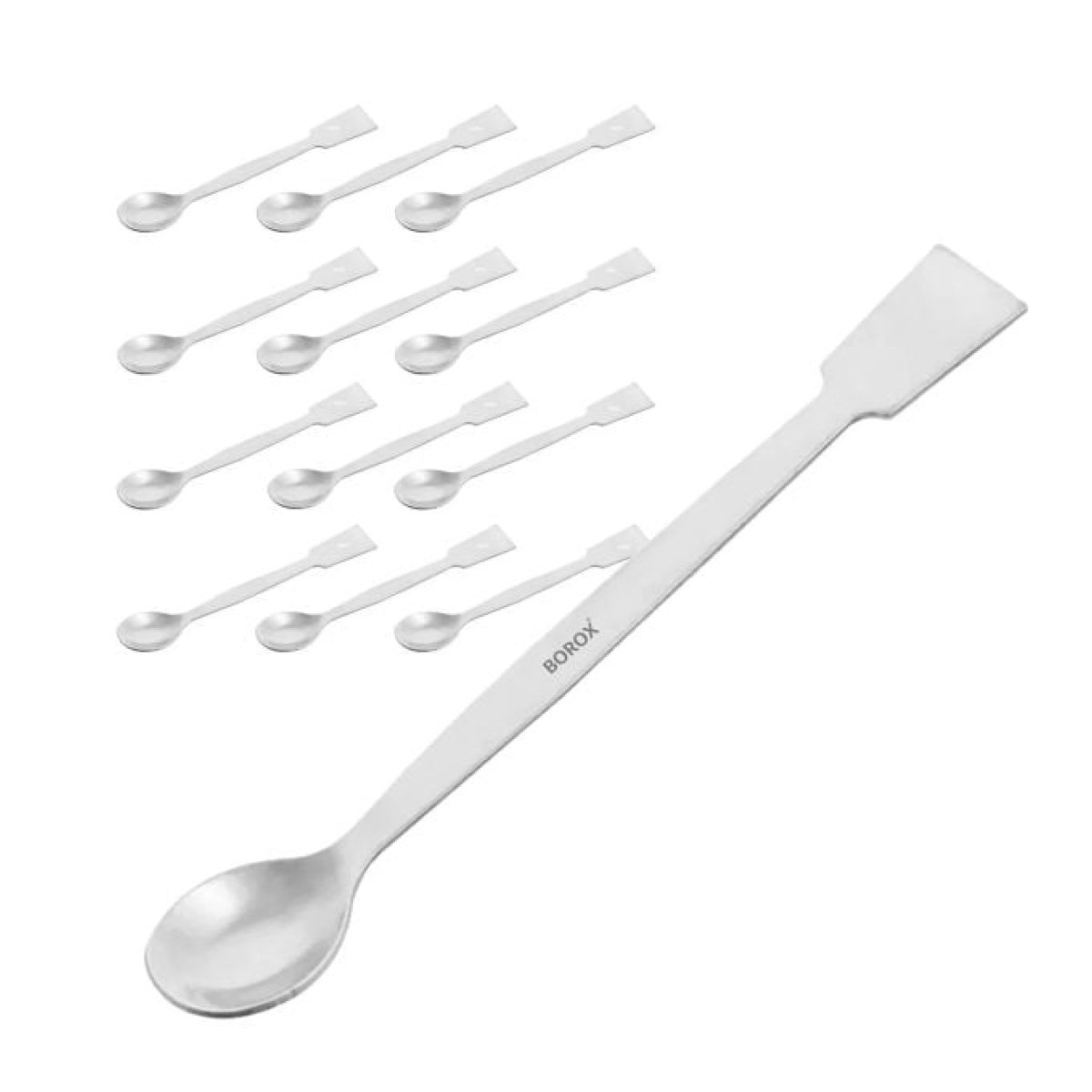 Borox Metal Spatül Makro 30 cm - Paslanmaz Çelik Spatula - 12 Adet Toptan