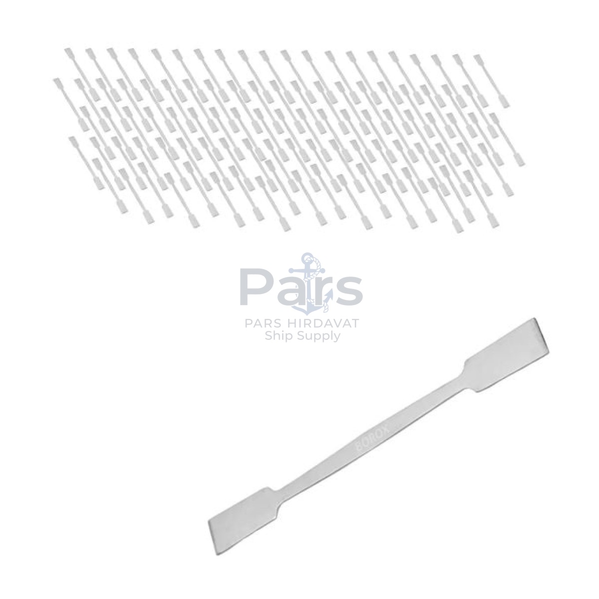 Borox Metal Spatül Çift Taraflı Düz 16cm - Paslanmaz Spatula - 100 pcs Toptan