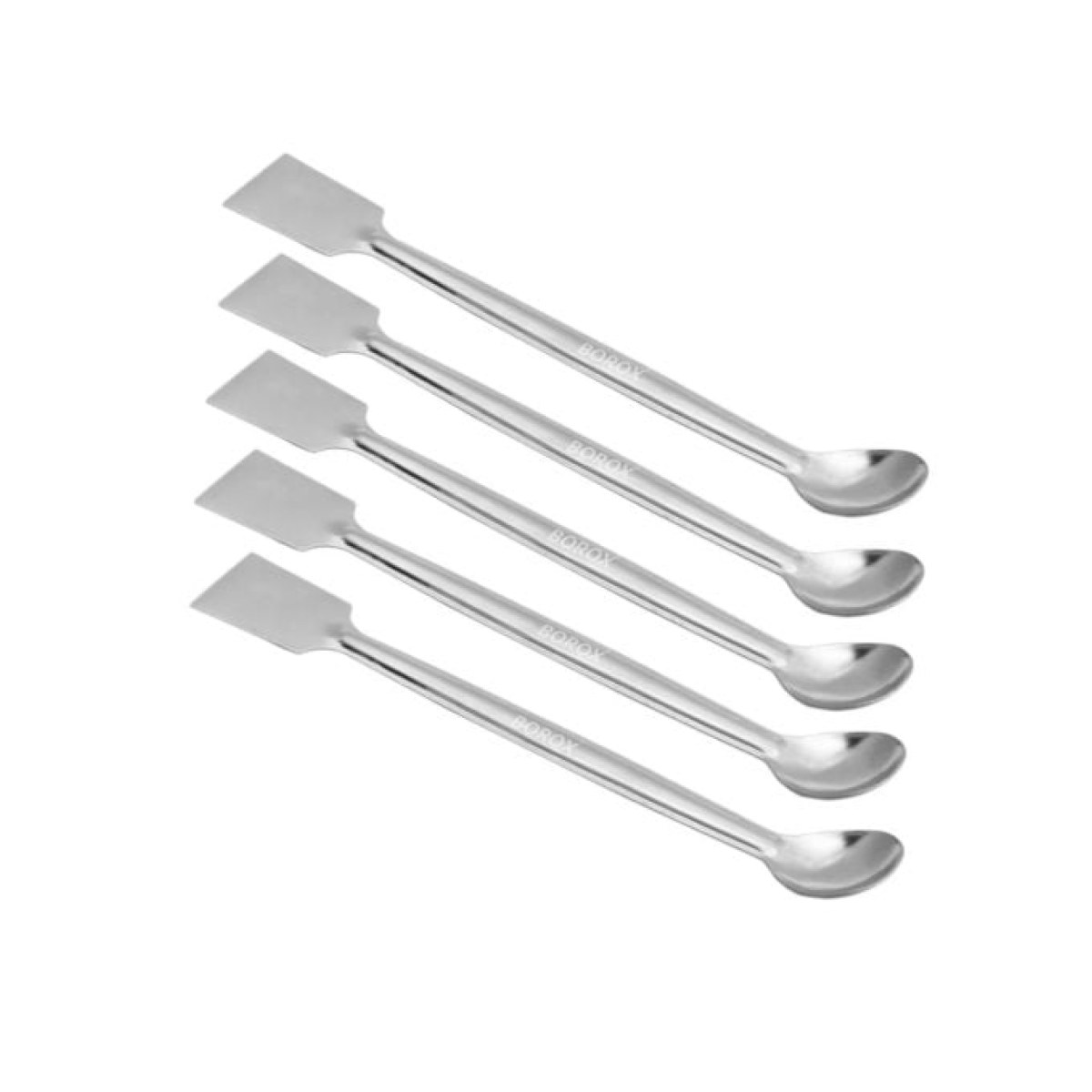 Borox Metal Spatül Kaşıklı İnce 15cm - Öğrenci Spatula 5pcs