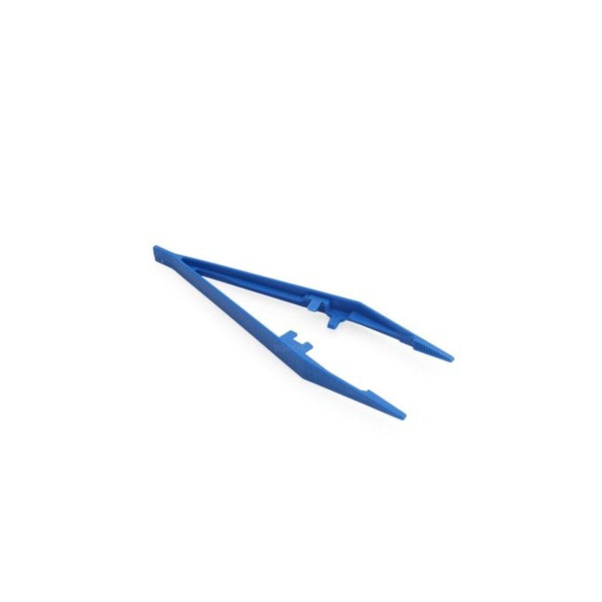 Borox Penset 13 cm Plastik Mavi - Küt Uçlu Dişli Düz Cımbız