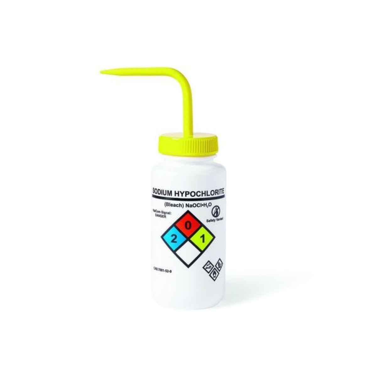 Borox Piset 500 ml - LDPE Yıkama Şişesi - Sodyum Hipoklorit Piseti - Yüzey Baskılı - Sarı Kapaklı - Geniş Boyunlu