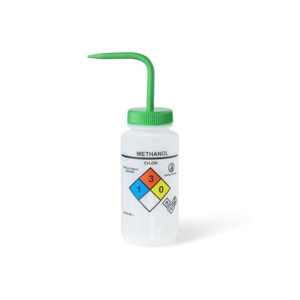 Borox Piset 500 ml - LDPE Yıkama Şişesi - Metanol Piseti - Yüzey Baskılı - Yeşil Kapaklı - Geniş Boyunlu